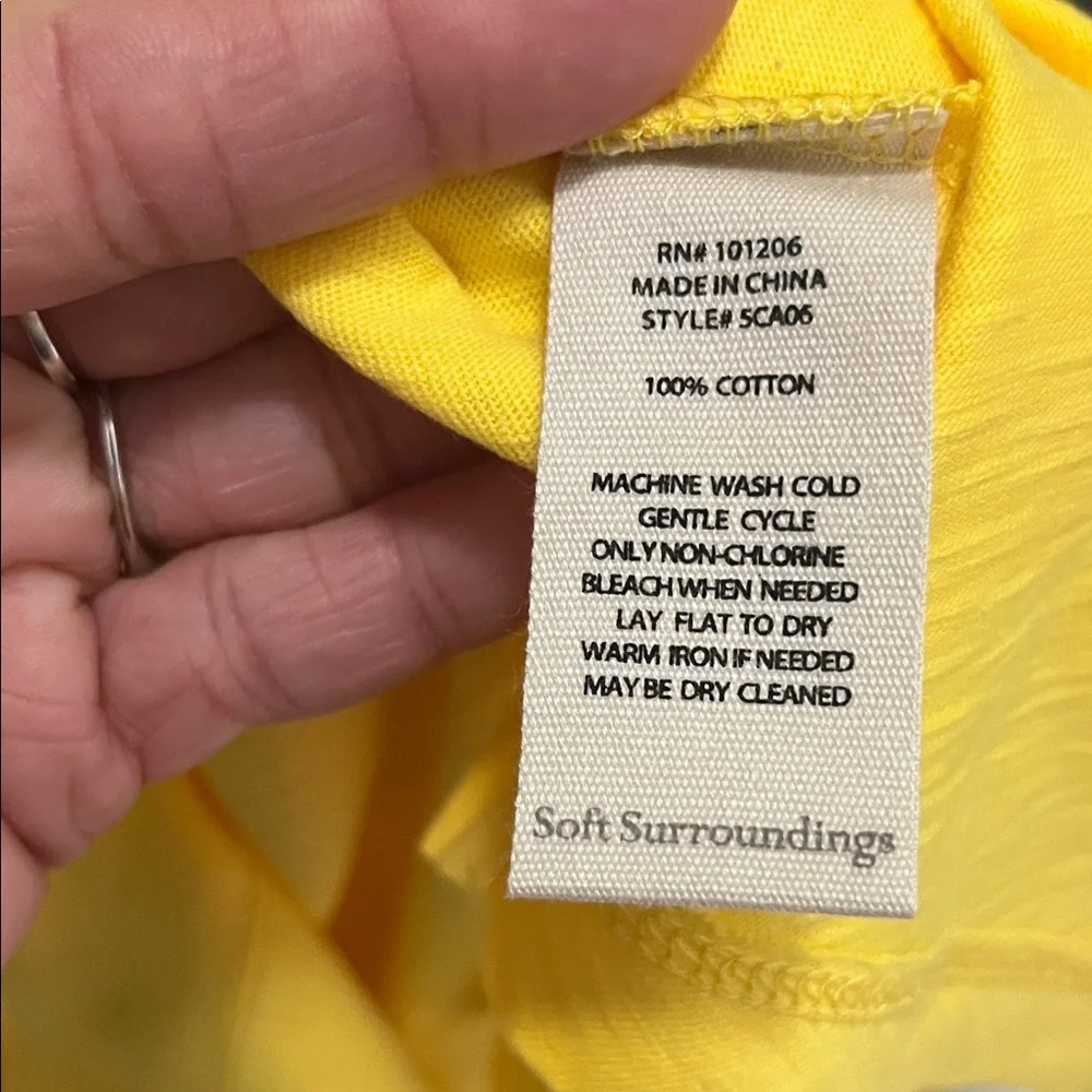 💛💛Soft Surroundings Sunny Yellow Sleeveless Button-Down Shirt💛💛 - Picture 9 of 9